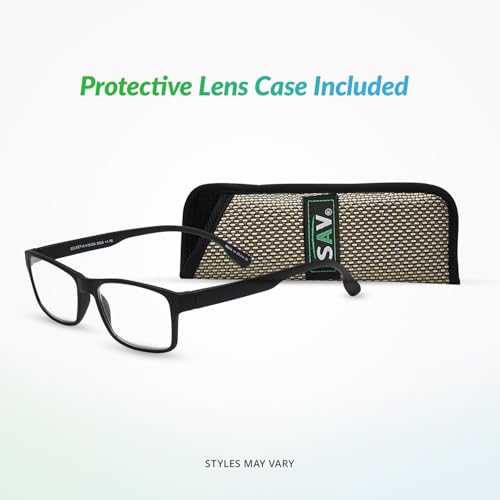 SAV Men’s Flex 2 5029 Reading Glasses - Flexible, Durable, Lightweight, Contemporary Readers For Men