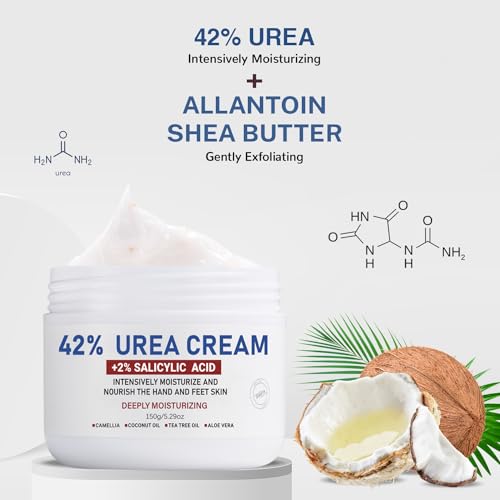 OUKEYA Urea Cream 40 Percent Tube 3 Oz, Urea Foot & Hand Cream for Dry Cracked, 40 per Urea Lotion for Feet Maximum Strength