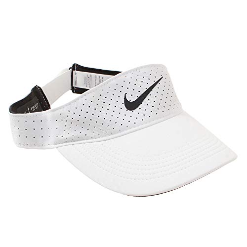 Nike Women's Aerobill Visor, White/Black, Misc