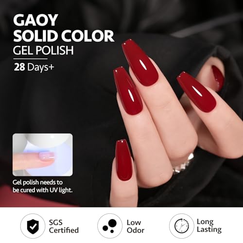 GAOY Pastel Gel Nail Polish Set of 6 Colors Pink Green Blue Gel Polish Kit for Salon Gel Manicure and Nail Art DIY at Home, Gift for Women