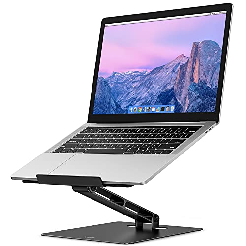 Besign LSX5 Aluminum Computer Stand, Ergonomic Adjustable Notebook Riser Holder Compatible with Air, Pro, Dell, HP, Lenovo More 10-14" Laptops (Black)