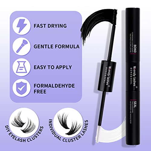 Individual Lashes DIY Eyelash Clusters 300PCS C/D Curl Lash Clusters Comfortable Cat Eye Lashes Super Soft Reusable Wispy Lashes Lash Clusters(300PCS-40D-0.07DD,8-16mm Mixed Tray)