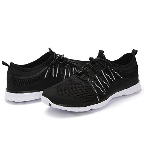 Men's Quick Drying Water Sport Shoes Aqua Shoes Lightweight for Beach Swim Surf Yoga Outdoor Water Sports All Black 48 EU