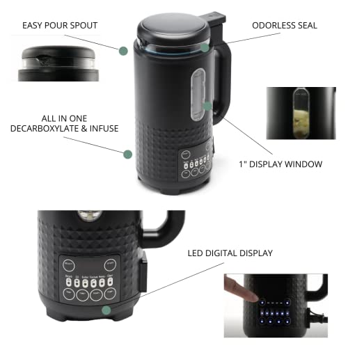 Hello High - Ultra Infuser - All in One Decarboxylator, Butter Maker and Oil Infuser Machine, Best for Herbal Infusions, Gummy Maker Machine, Easily Infuse 1-3 Cups, Available with Butter Mold