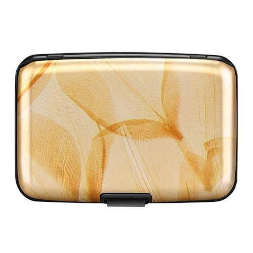 ELFISH Mini RFID Aluminum Wallet Credit Cards Holder Business Card Case Metal ID Case for Men Women(Little Butterflies)