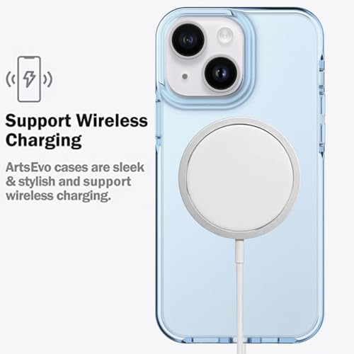 ArtsEvo Designed for iPhone 15 Case, 6.6ft Drop Protection, Full Body Screen Camera Protective Phone Case,Blue