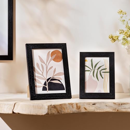 eletecpro 5x7 Picture Frames Set of 10, Picture Frame Collage Wall Decor Display 4x6 Photo with Mat or 5x7 without Mat, Home Decor Gallery Frame for Table Top or Wall Mounting, White