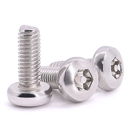 M4-0.7 x 20mm (60 pcs) Pan Head Torx Security Machine Screws Bolts, one Bit Included, 304 Stainless Steel 18/8, Tamper Resistant Screws, Full Thread, GB2672(Torx)