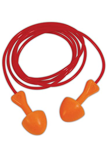 MAGID IHP100C E2 Paddle Plug Easy-Insert Uncorded and Corded Foam Earplugs, Standard, Orange (100 per Dispenser)