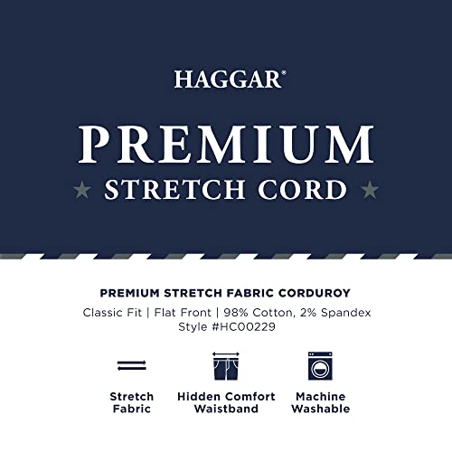 Haggar mens Comfort Stretch Flat Front Cargo -Â Reg. and Bt Casual Pants, Putty, 44W x 32L US