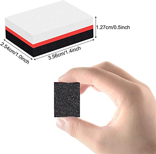 CGBE Nail Buffer Mini Block File 180/100 Grit Sandwich Washable Manicure Tools for Nail Care 50 Pcs (Black-White)