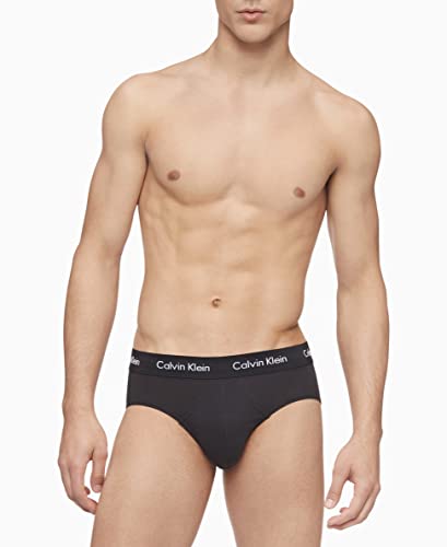 Calvin Klein Men's Cotton Stretch 3-Pack Brief, 3 Black, S