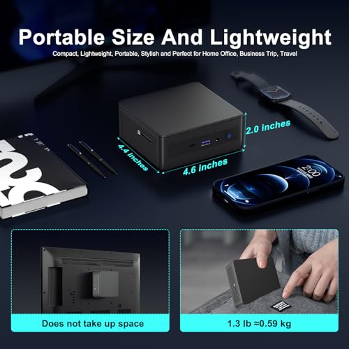 Intel NUC 11 NUC11PAHi7 32GB DDR4 RAM,1TB SSD,Win 11 Pro Mini PC,Core i7-1165G7 Processor 12M Cache, up to 4.7 GHz Mini Desktop Computer, Thunderbolt 4/Support 8K/WiFi 6/4K Quad Display/Bluetooth 5