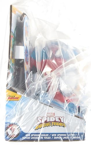 Jazwares Marvel's Spidey and His Amazing Friends Web Spinning Hauler - 8-Inch 3-in-1 Transforming Vehicle - Toys Featuring Your Friendly Neighborhood Spideys