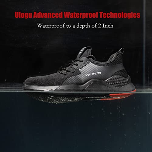 Steel Toe Shoes Men Waterproof Lightweight Work Sneakers Safety Athletic Alloy Roofing Construction Composite Indestructible Warehouse Tennis Zapatos de Trabajo para Hombres seguridad Acero Black