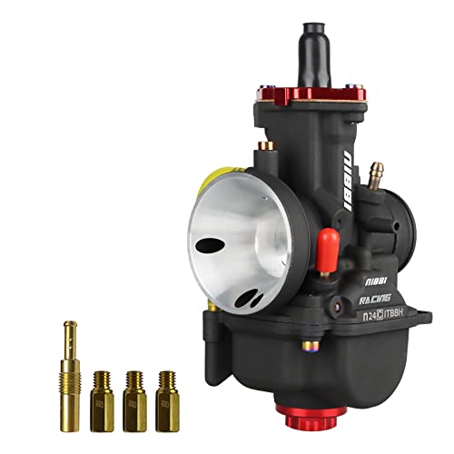NIBBI Carburetor PWK24mm,fit 125cc—150cc Motorcycle Engine with Carb Jets for DirtBike MiniBike Pit Bike GY6 ATV