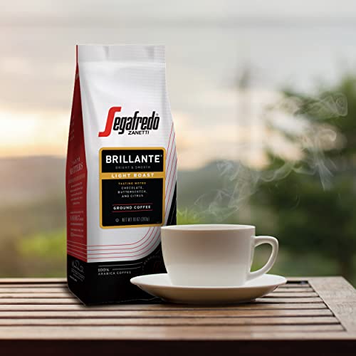 Segafredo Zanetti Ground Coffee β Made with Arabica Coffee β Light Roast, Silky Smooth with Floral Notes β Blend of Colombian and Sumatran Arabicas β Bright, Medium-Bodied β Brillante, 10oz Bag