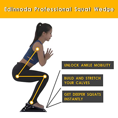 Height Adjustable Squat Wedge Set – Anti-Slip Slant Board for Heel Elevated Squat, Calf Stretching (small pair)