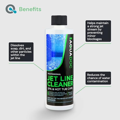MAV AquaDoc Spa Jet Cleaner for Hot Tub - Spa Jet Line Cleaner for Hot Tubs & Jetted Tub Cleaner to Keep Your Jets Clean - Fast Acting Spa Flush for Hot Tub (Jet Line Cleaner - 1 Pint)