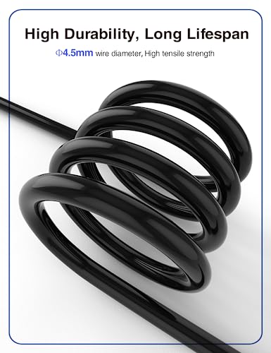 VOLTKARE 【10 Nail-in Cable Clips】 DC Power Extension Cable, 3.28FT 1M, 5.5mm x 2.1mm, 90 Degree Right Angle Ends, Male to Male, for Security Cameras,LED Lights, Guitar Effect Pedal(2Pack)