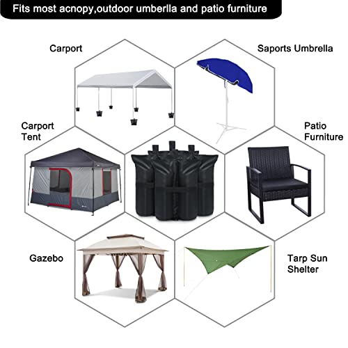 ABCCANOPY Heavy Duty Weight Bags, Black(115lb)