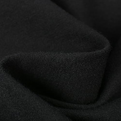 PATPAT Girl's Cute Cat Ear Hoodies Long Sleeve Causal Plain Hoodie Sweatshirt Shirt 5-6 Years Black