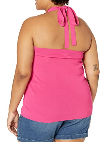 City Chic Women's Apparel Women's City Chic Plus Size TOP Ruffled, Bright Pink