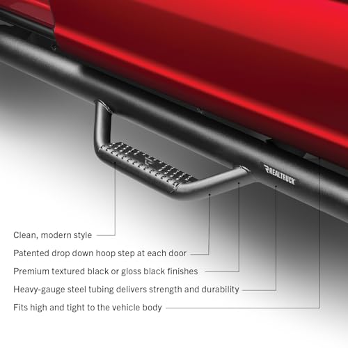 RealTruck Nerf RS Steps for RAM | Cab Length, Steel, Textured Black | 220418012 | Fits 2019-2024 RAM 2500/3500 (New Body Style) Crew Cab, SRW/DRW Gas/Diesel