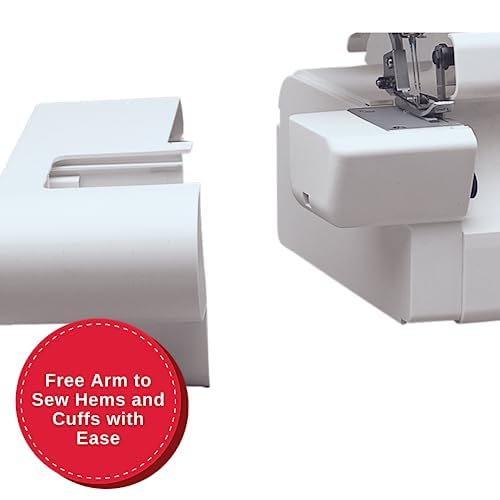 SINGER S14-78 Serger with Accessory Kit | Overlock Machine with 2-3-4 Stitch Capability, 1200 Stitches/Minute, Differential Feed, LED Light & Free Arm, White