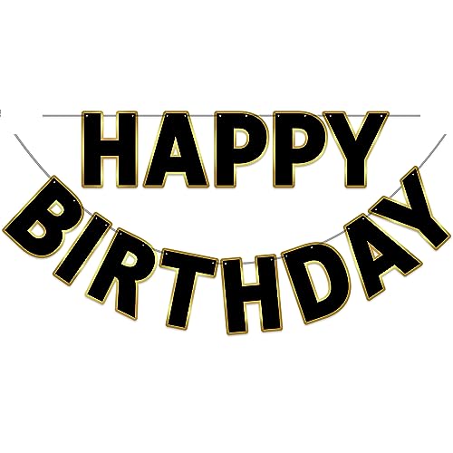 LITAUS, Red Happy Birthday Banner - Pre-Strung, 9 ft, No DIY | Birthday Decorations | Happy Birthday Sign for Birthday Decor, Backdrop | Birthday Banner for Women, Girls
