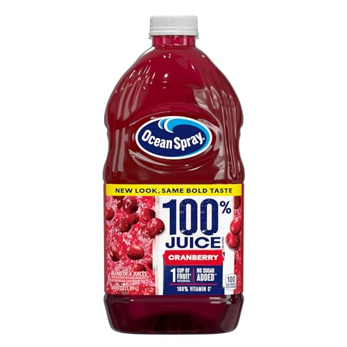 Ocean Spray® 100% Juice Cranberry Juice Blend, 64 Fl Oz Bottle (Pack of 1)