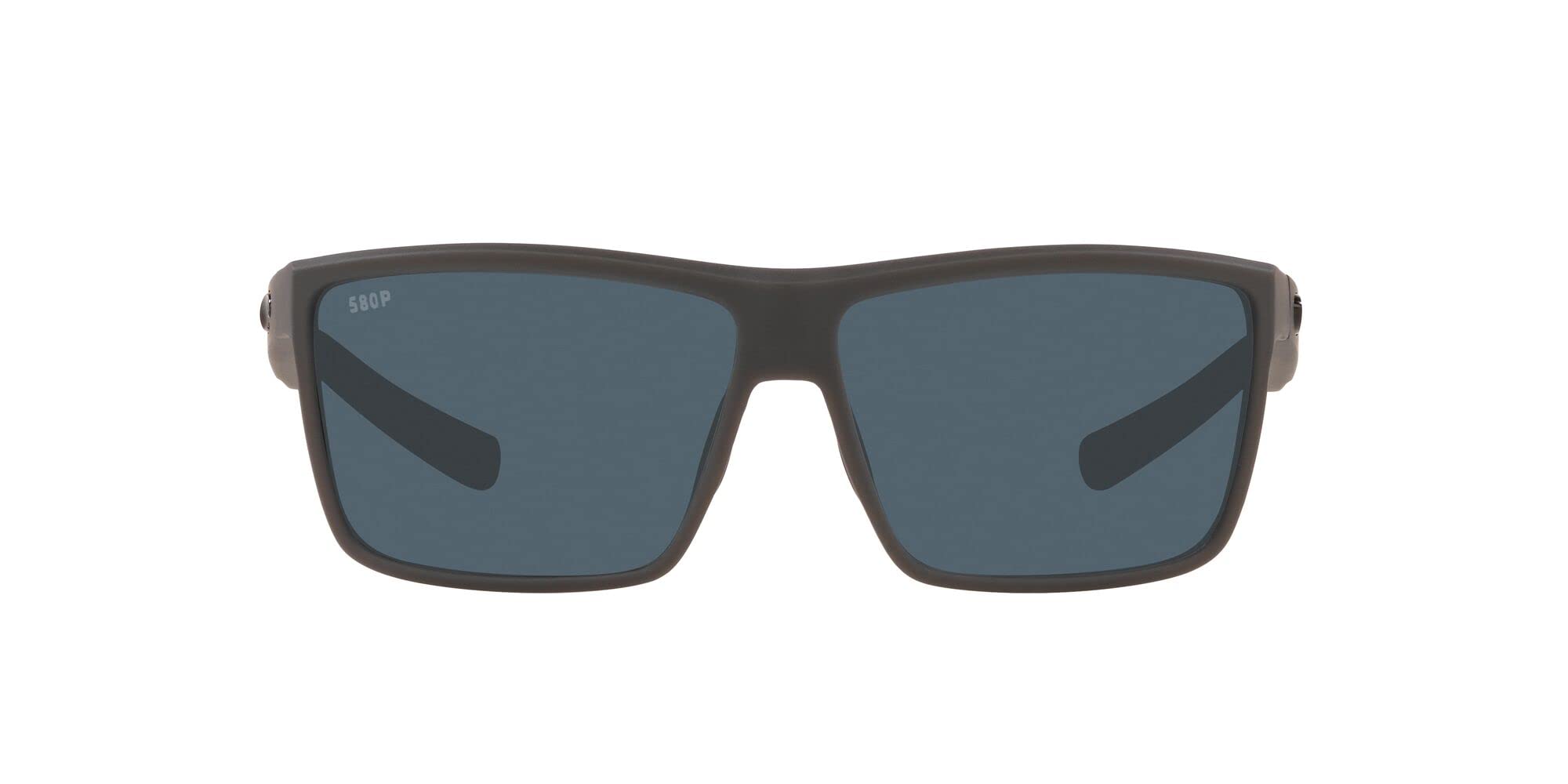 Costa Del Mar Mens Rinconcito Rectangular Sunglasses, Matte Grey/Grey Polarized-580P, 60 mm