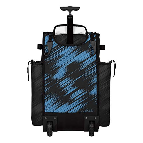 Boombah Rolling Superpack 2.0 Scratch Baseball/Softball Gear Bag - 23-1/2" x 13-1/2" x 9-1/2" - Navy/Gray - Telescopic Handle - Holds 4 Bats - Wheeled Version