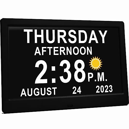 Orologio Digitale Da 7 Pollici Con Calendario, Data E Ora, Orologio Per Genitori Affetti Da Alzheimer Promemoria Per Lassunzione Dei Farmaci Nero 20414324 Mm 90756299