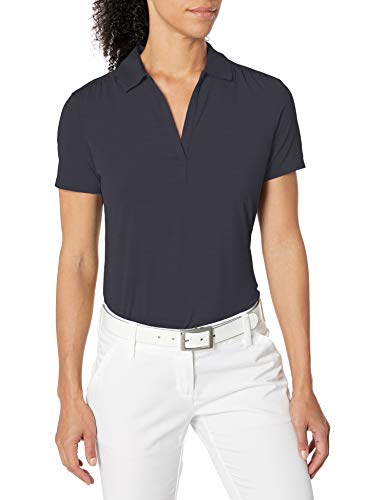 Callaway Women's Golf Short Sleeve Tonal Stripe Polo Shirt, Black, Small
