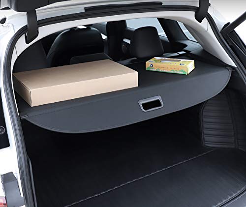 Okutech Black Retractable Cargo Cover Compatible with Cadillac Lyriq 2023 2024 2025, Rear Cargo Privacy Screen Car Trunk Luggage Cargo Security Shade Shield (Directly Fit in Carbon Fiber Style)