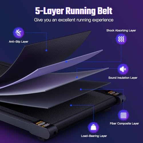 SERVFIT Walking Pad, Under Desk Treadmill with Incline, 3 in 1 Portable Walking Treadmill with Remote Control, LED Display, Hidden Safety Switch, Mini Walking Jogging Machine for Home Office