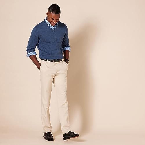 Amazon Essentials Men's V-Neck Sweater (Available in Big & Tall), Red, Small