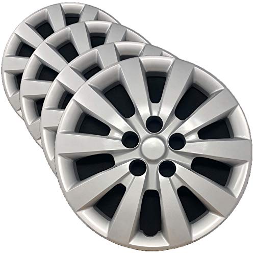 Premium Hubcap Replacement for Nissan Sentra 2013-2019, Leaf 2013-2018, 16-inch Replica Wheel Cover (Set of 4) 53089