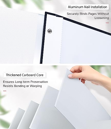 Artfeel Photo Album Self Adhesive Scrapbook Album for 3x5 4x6 5x7 8x10 Pictures,60 Pages Linen Cover with Display Window DIY Photo Book,Ideal Gifts for Family Travel Wedding Baby