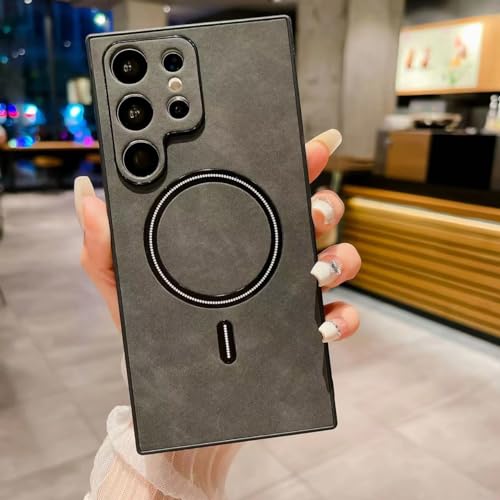 Designed for Samsung S23 Ultra Case, Case for Samsung S23 Ultra Cases with Leather Quality & Full Lens,Screen & Camera Protection,Samsung S23 Ultra Cover (Black)