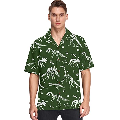 visesunny Hawaiian Shirt for Men Cute Frog Animal Print Short Sleeve Beach Summer Casual Button Down Aloha Shirt Quick Dry