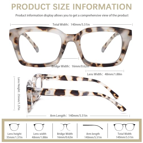 ZONLON 4 Pack Progressive Multifocus Reading Glasses for Women Oprah Style Blue Light Blocking Computer Readers (4 Mix C1, 4.0)