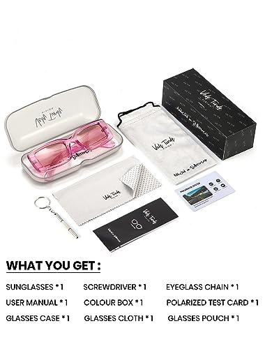 Veda Tinda Vision Fashion Rectangle Sunglasses for Womens and Mens Orange Sunglasses Trendy Vintage Square Unisex Sun Glasses UV400 Protection C27S07