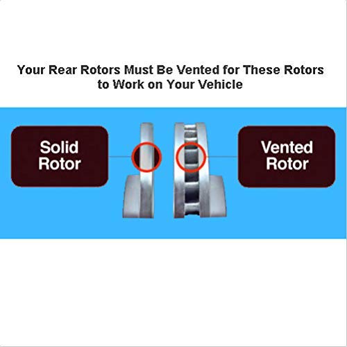 Detroit Axle - Front Brake Kit for Chevy GMC Equinox Impala Terrain Malibu Limited Buick Allure LaCrosse Regal 9-5 Drilled & Slotted Brake Rotors Ceramic Brakes Pads Replacement : 12.64" inch Rotor