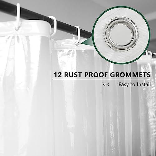 AooHome Stall Clear Plastic Shower Curtain Liner, 36x72 Premium Light Weight EVA 4G Plastic Bathroom Shower Liner with Rustproof Metal Grommets and 3 Magnets for Shower Stall(No Hooks)