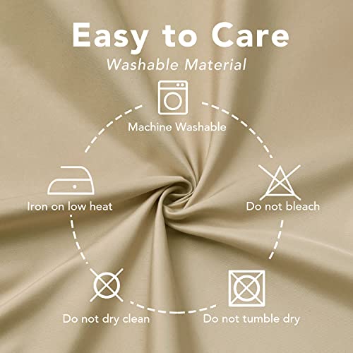 OutdoorLines Waterproof Indoor Outdoor Curtains for Patio–Privacy Sun Blocking Grommet Curtain Panel Weatherproof, UV Resistant Curtains for Gazebo, Front Porch, Pergola Beige 150W x 95L Inch 1 Panel