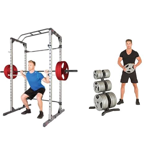 Fitness Reality Multi-Function, Adjustable Squat Rack with 2000 XL “No Gap” Weight Bench Combo (2838)