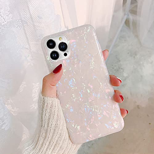 J.west Case for iPhone 13 Pro Case 6.1 inch,Sparkle Opal Glitter Translucent Clear Soft TPU Slim Fit Protective Phone Cover Case for Women Girls Colorful