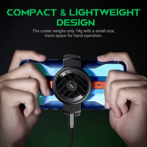 Black Shark Phone Cooler FunCooler 3, Mobile Phone Cooling Fan Lightweight Quiet Cellphone Radiator for 2.71-3.34 inches iPhone/Android Gaming